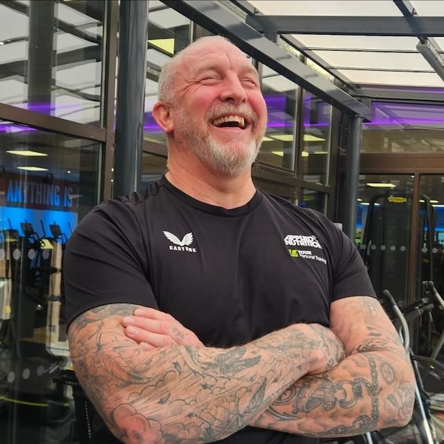 Client laughing during a session