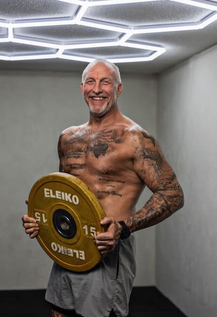 Strength training session with weights